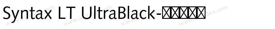 Syntax LT UltraBlack字体转换